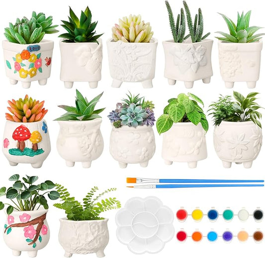 Mother's Day Painted Pot with Succulent