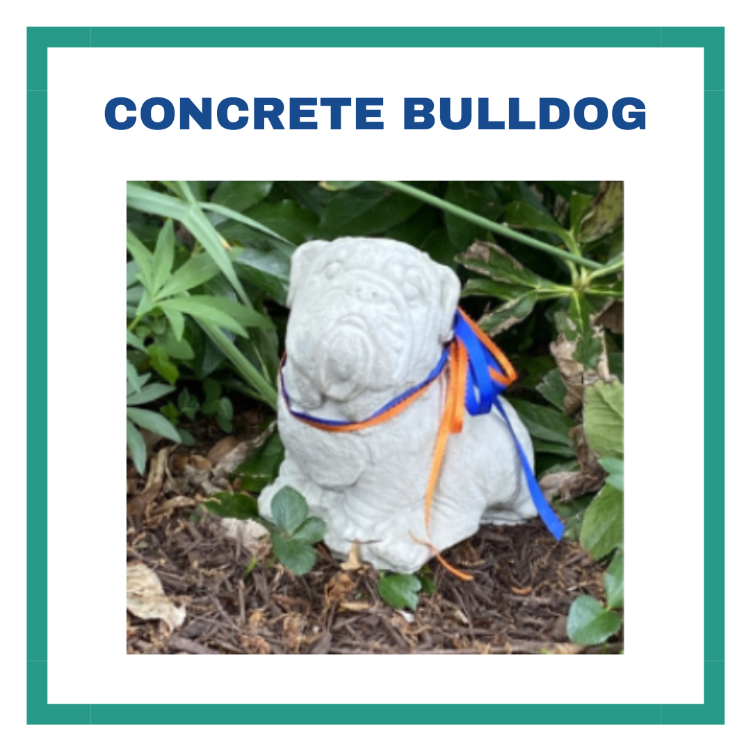 Concrete Bulldog Garden Statue
