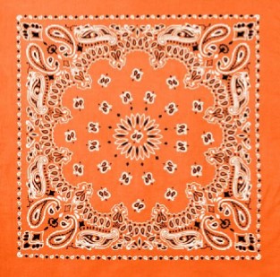 Full Size Orange Cotton Bandana
