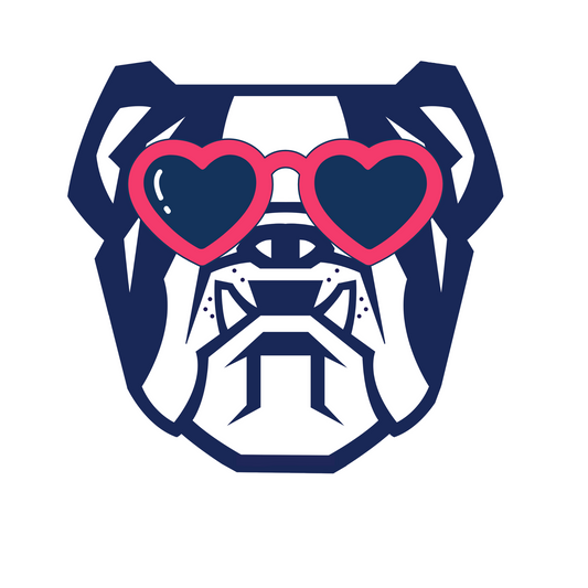 Bulldog with Sunglasses Sticker